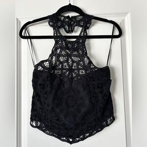 Free People Lace Cropped Cami